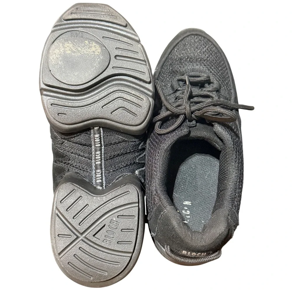 Bloch Dance Sneaker Womens 9 Black Mesh Suede Split Sole Air Cushion Jazz HipHop